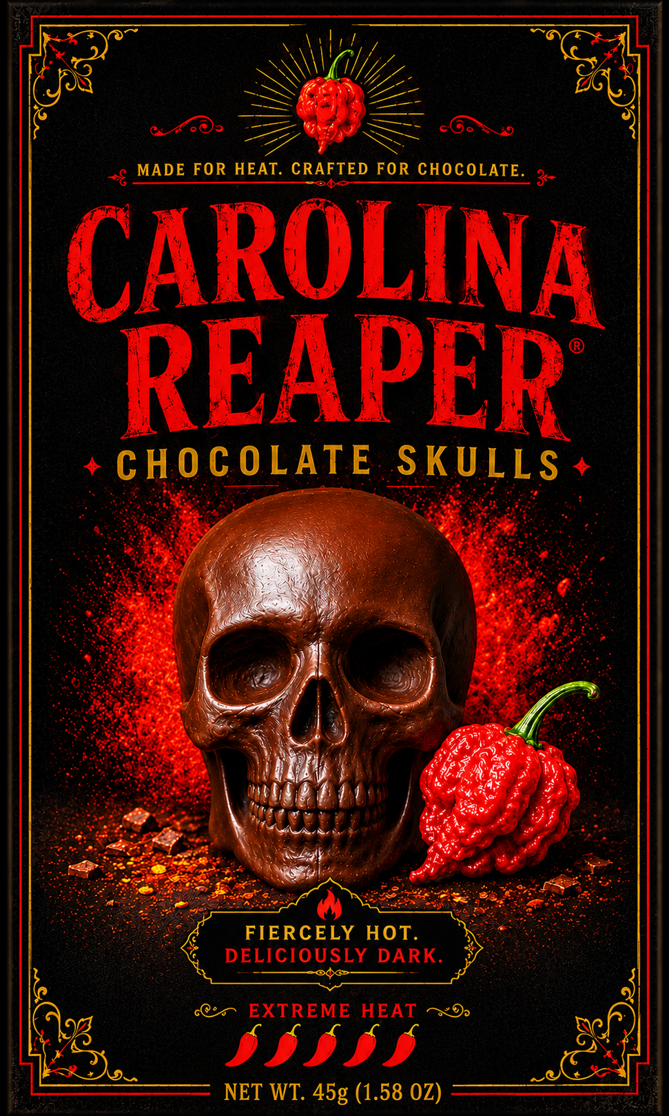 Carolina Reaper Chocolate 50g Extreme Hot BRAND NEW 2026