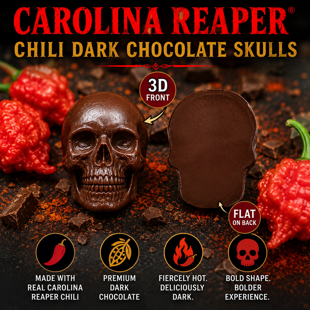 Carolina Reaper Chocolate 50g Extreme Hot BRAND NEW 2026